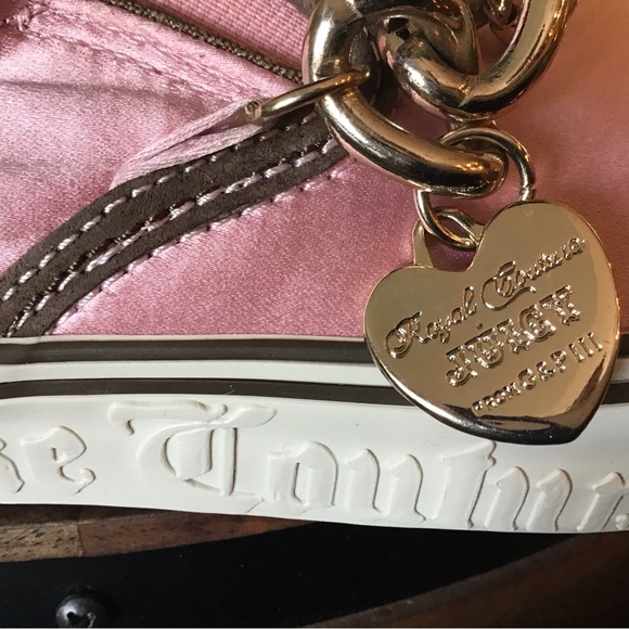 Juicy Couture Pink Satin Bling Slip On Boat Shoes - Picture 5 of 16